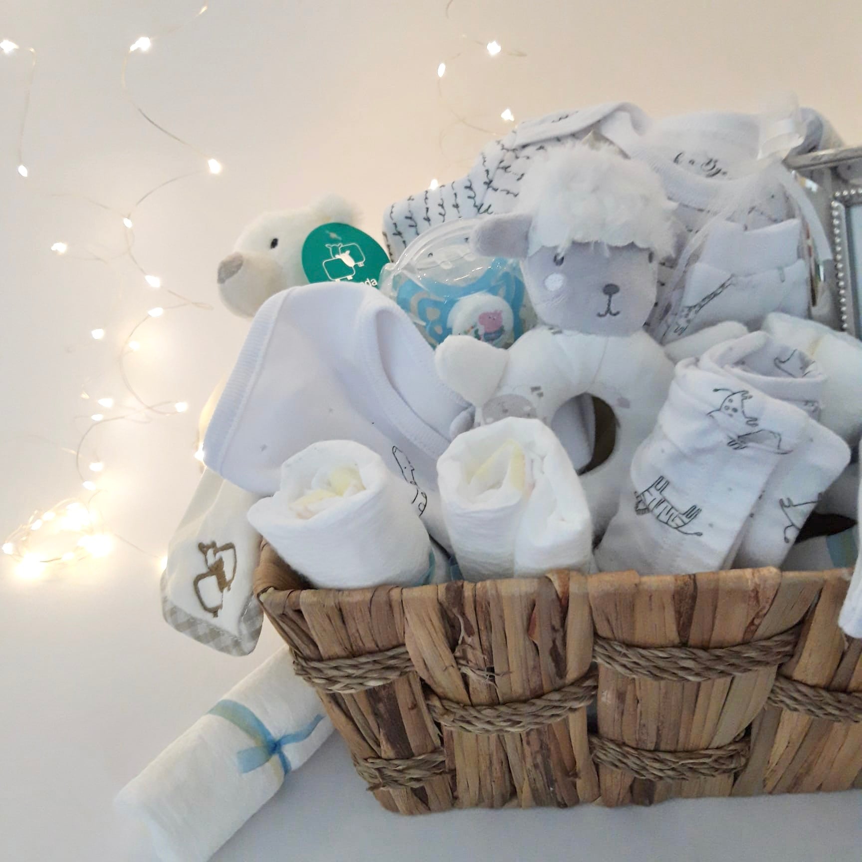 Neutral Unisex Baby Gift Basket / Hamper - Baby Shower